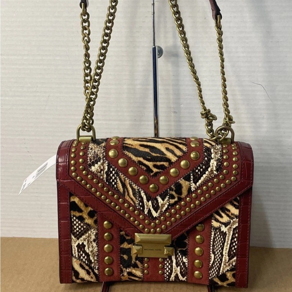 Michael Kors Brandi Animal Print Leather Purse